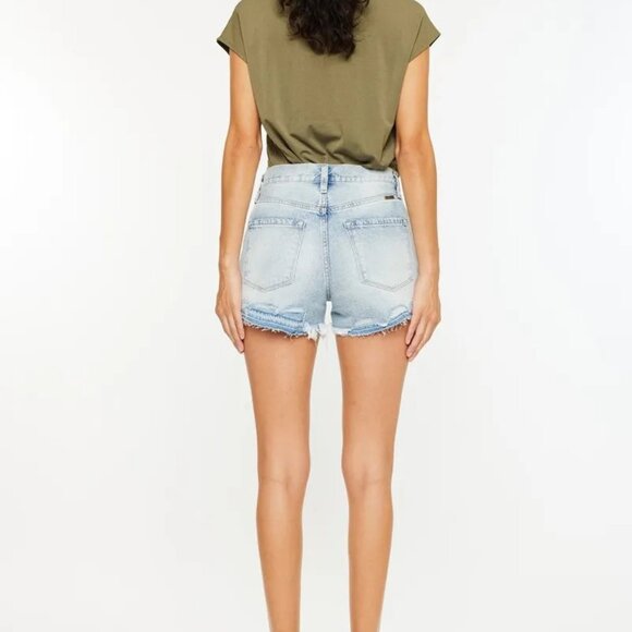 Hazel Blues® |  Kancan High Rise Raw Hem Denim Shorts - Picture 7 of 7